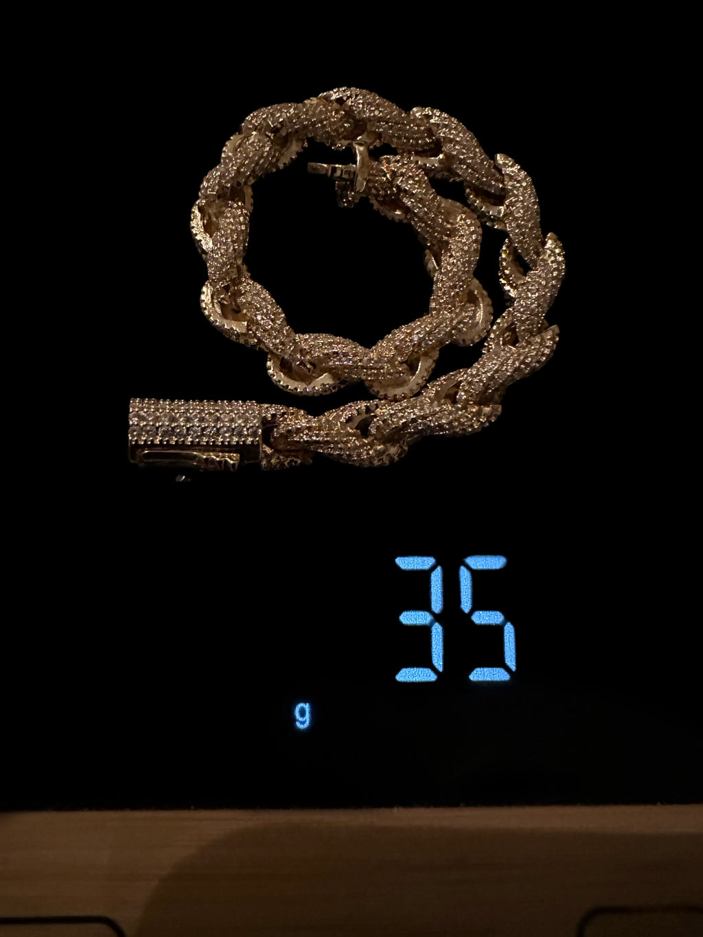 8mm Rope Chain 12.6ctw Lab Sim VVS1 Diamond Bracelet - Gold