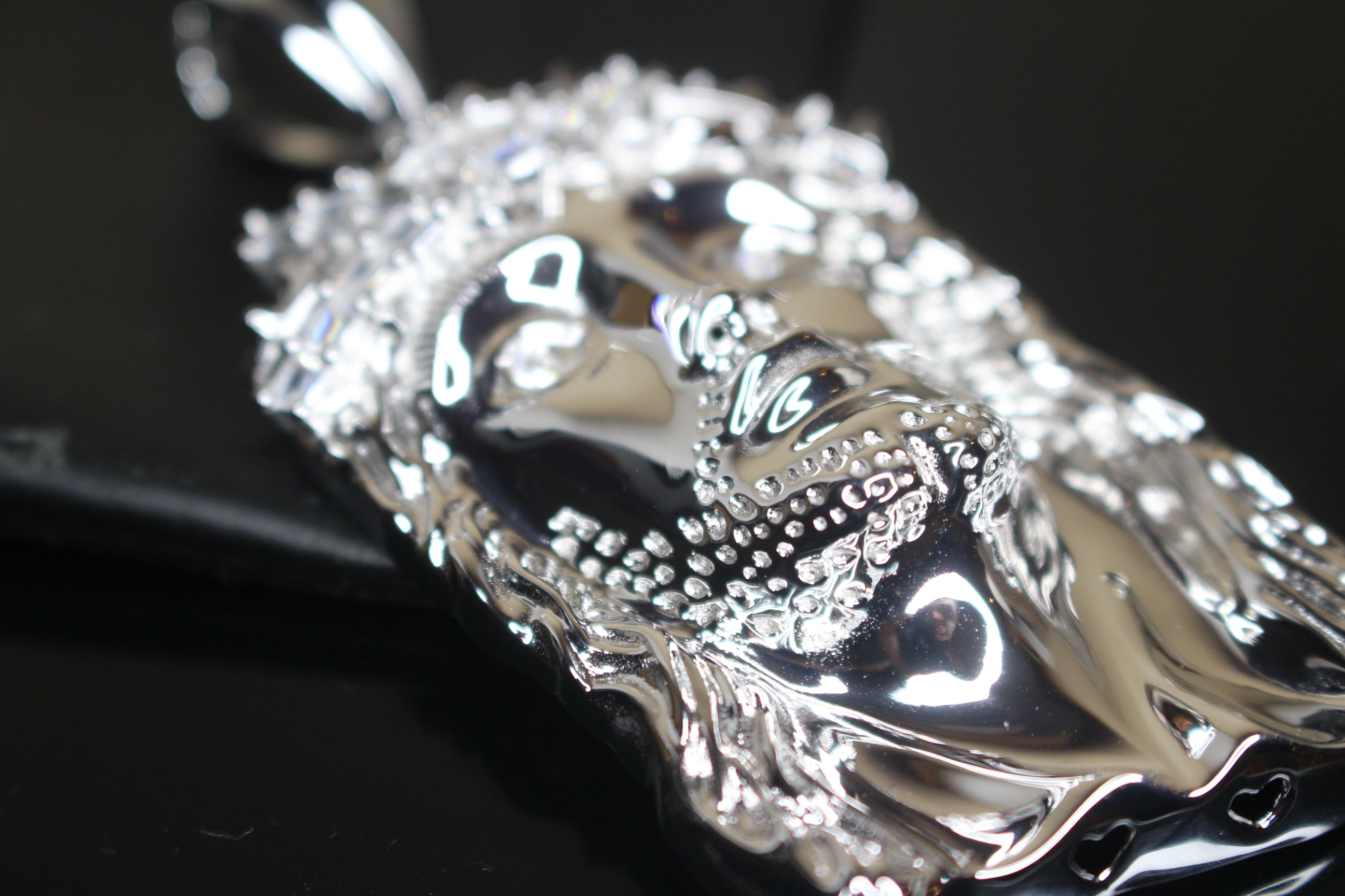 925 Sterling Silver XL JESUS Pendant 2.2ct BAGUETTE Lab Sim VVS Diamonds