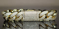 20mm Cuban Miami 25.2ctw Lab Sim VVS1 Diamonds Bracelet - GOLD