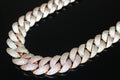 24mm Cuban Miami 186ct Lab Sim VVS1 Diamond Necklace - ROSE GOLD