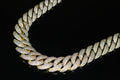 22mm Cuban Miami 156.2ctw Lab Sim Diamonds VVS1 Necklace - GOLD