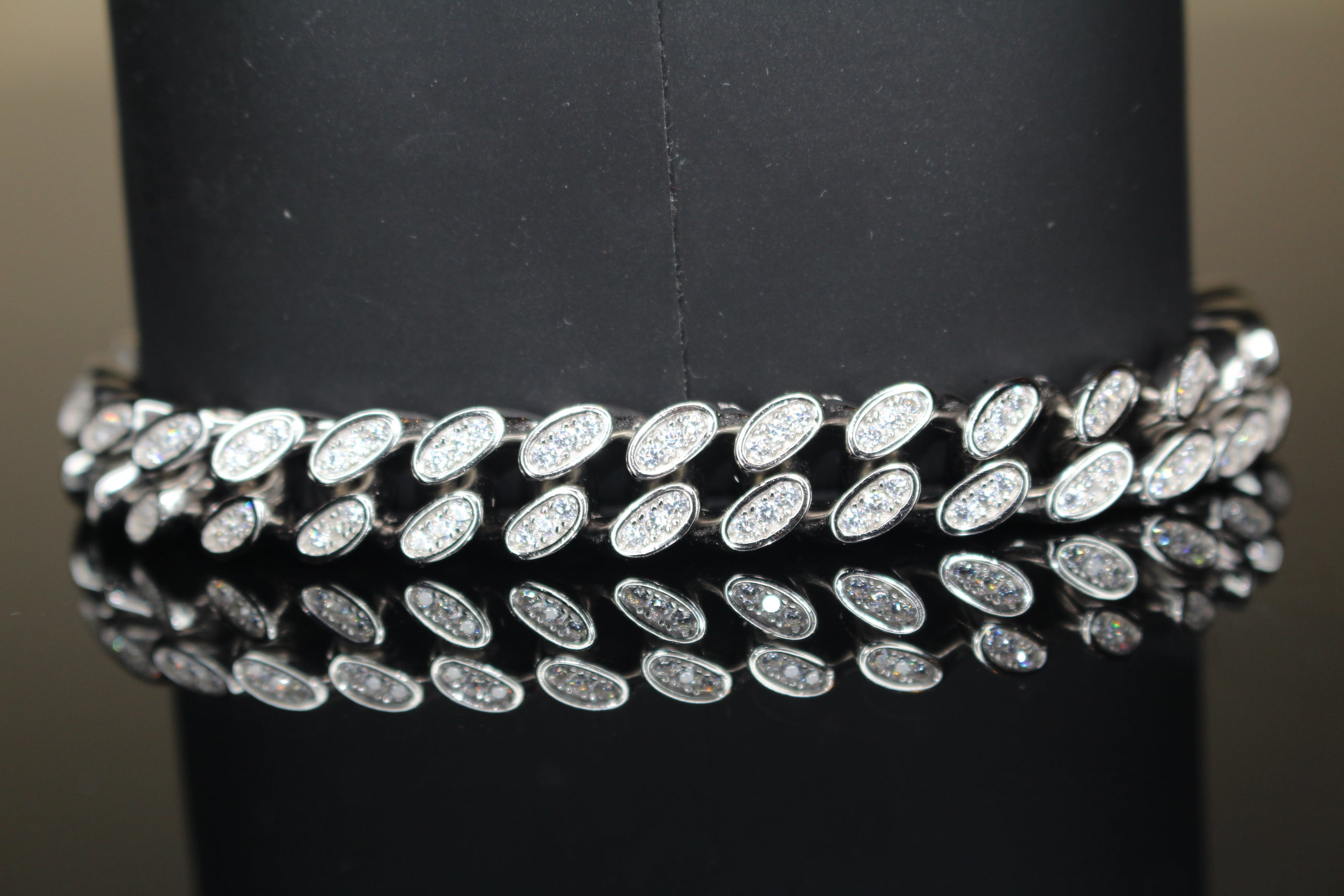 10mm Cuban Miami 925 Sterling Silver Bracelet 12ct Lab Sim VVS1 Diamond