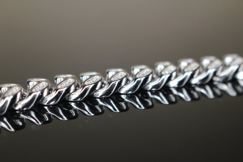 10mm Cuban Miami 925 Sterling Silver Bracelet 12ct Lab Sim VVS1 Diamond