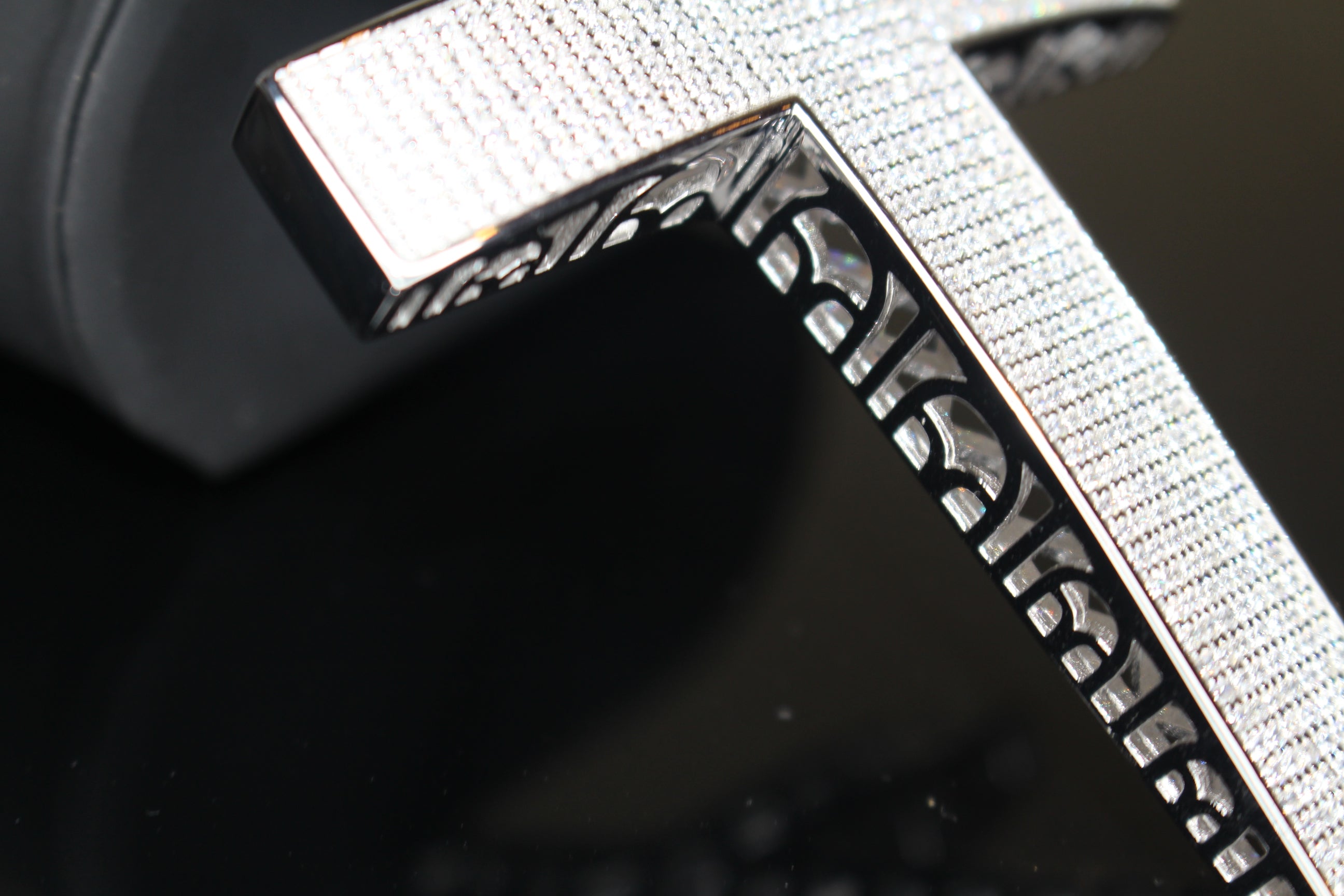 XL CROSS MASSIVE Pendant 12.6ct Lab Sim VVS1 Diamonds - 925 STERLING SILVER