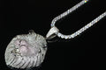 XL Lion Head Pendant 4mm Tennis 78.6ct Lab Sim VVS1 Diamond Necklace