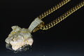 XL Medusa Pendant 4.6ct Lab Sim Diamond 8mm Cuban Miami Necklace
