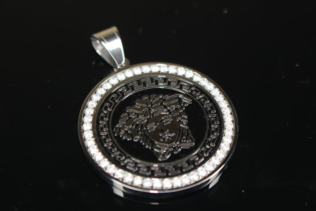 MEDUSA MEDALLION Pendant 5.2ct VVS1 Lab Sim Diamonds