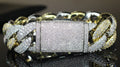 22mm XXL Cuban Miami 44.6ctw Lab Sim VVS1 Diamonds Bracelet- 2TONE