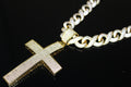XL Cross Pendant 14mm INFINITY 75.6ct Lab Sim VVS1 Diamond Necklace GOLD