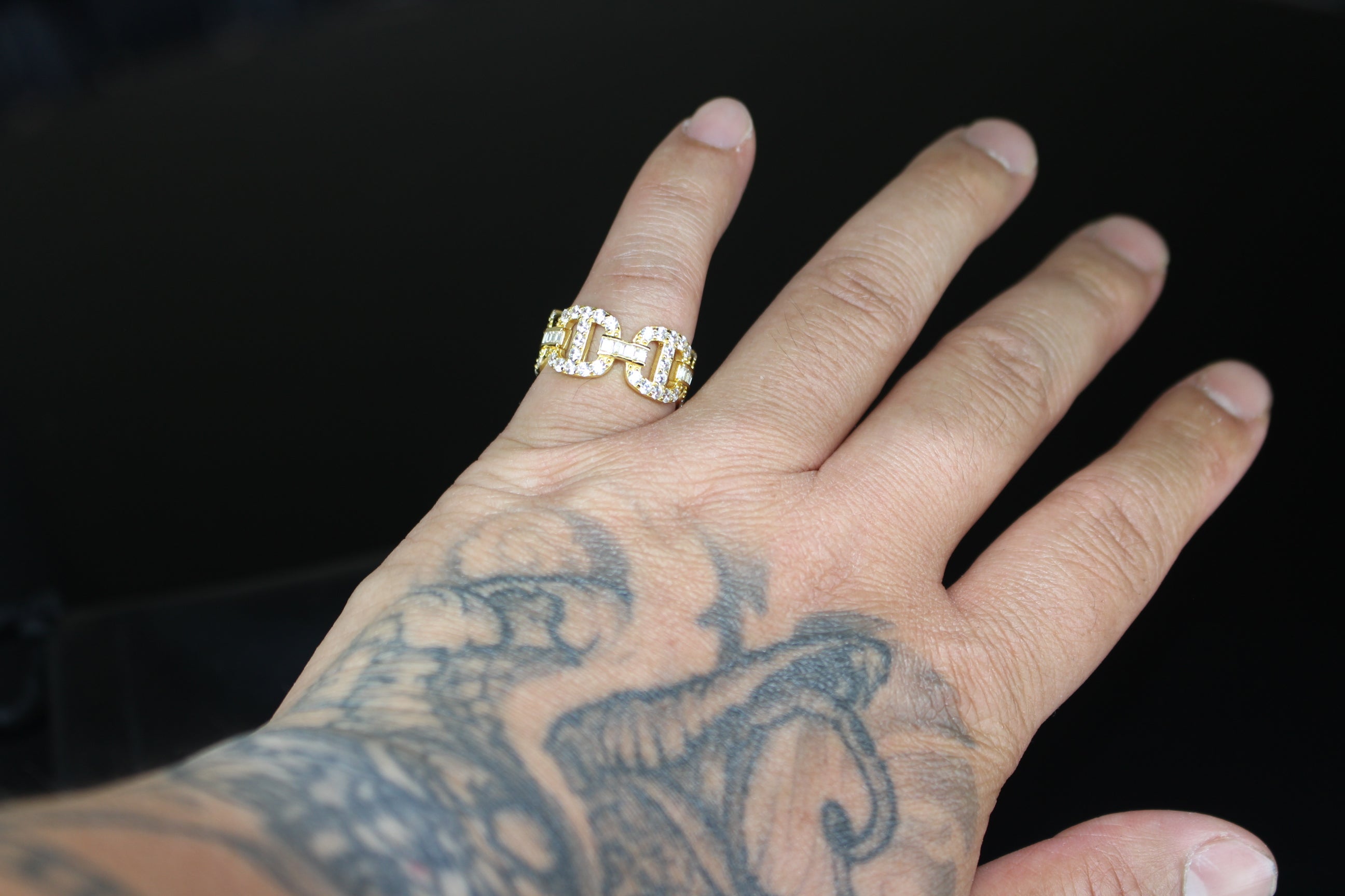 14k Gold Vermeil 3.6ct Lab Sim Diamond MARINER Ring