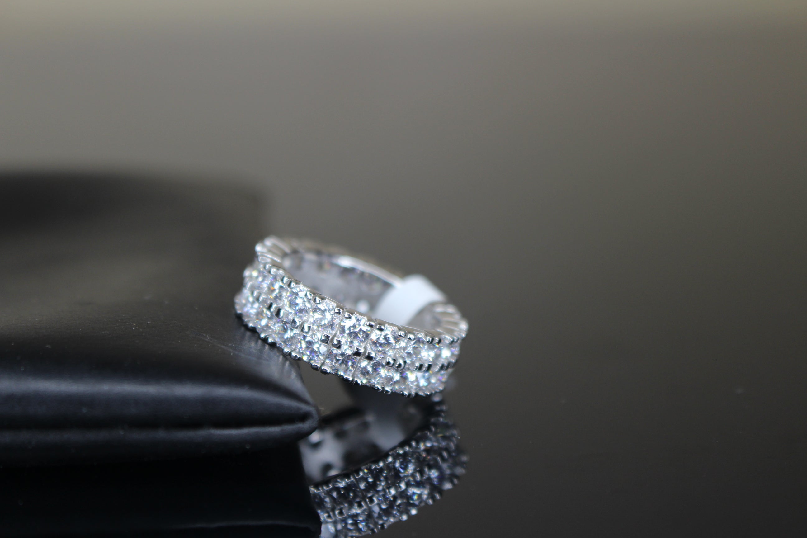 Men's TENNIS Statement Ring 8.6ct Lab Sim VVS1 Diamond 925 STERLING SILVER