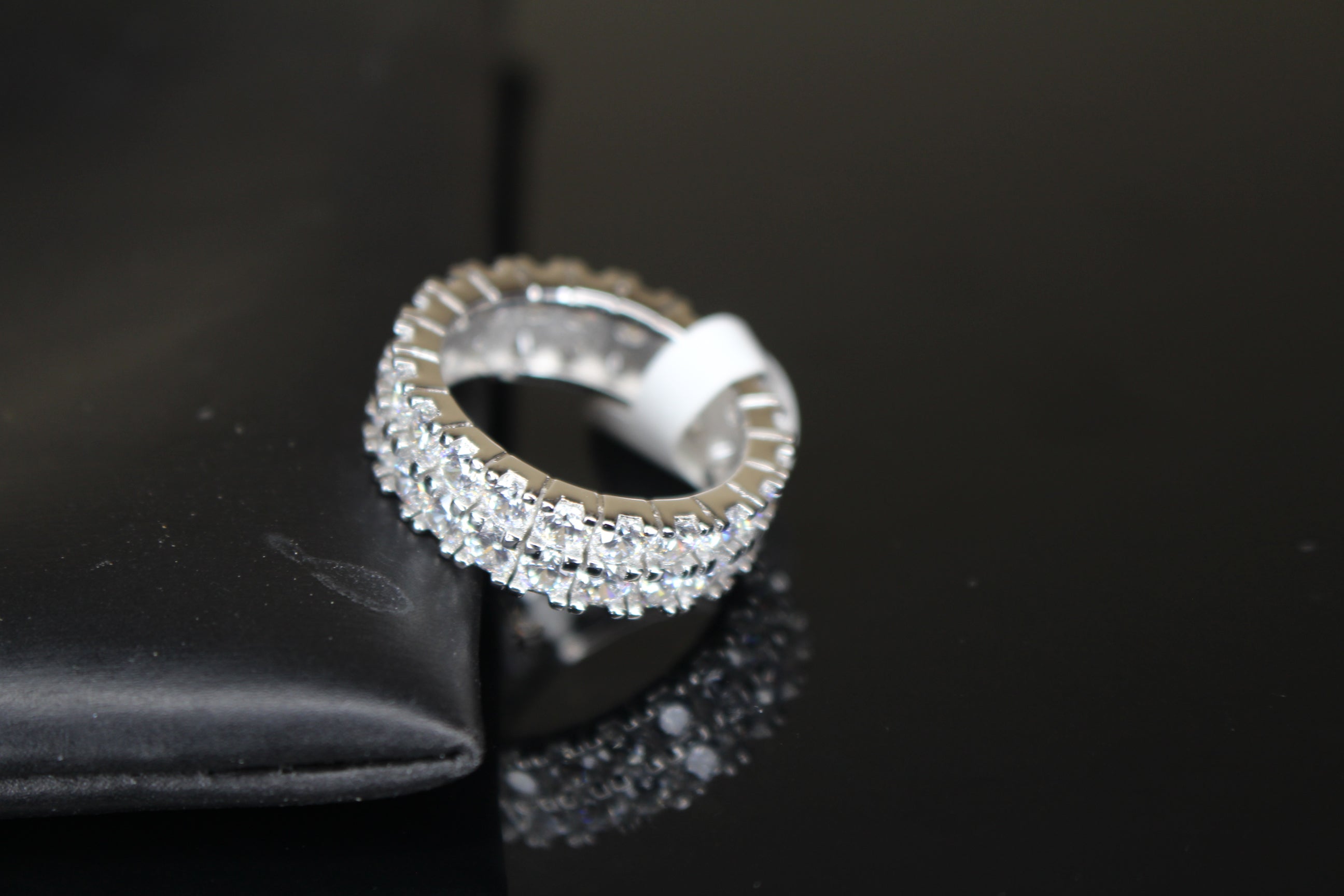 Men's TENNIS Statement Ring 8.6ct Lab Sim VVS1 Diamond 925 STERLING SILVER