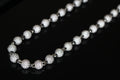 8mm BEADED Chain Necklace 62.8ctw VVS1 Lab Sim Diamonds