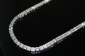 6mm Tennis Round Square Baguette 89.6ct Lab Sim VVS1 Diamond Necklace