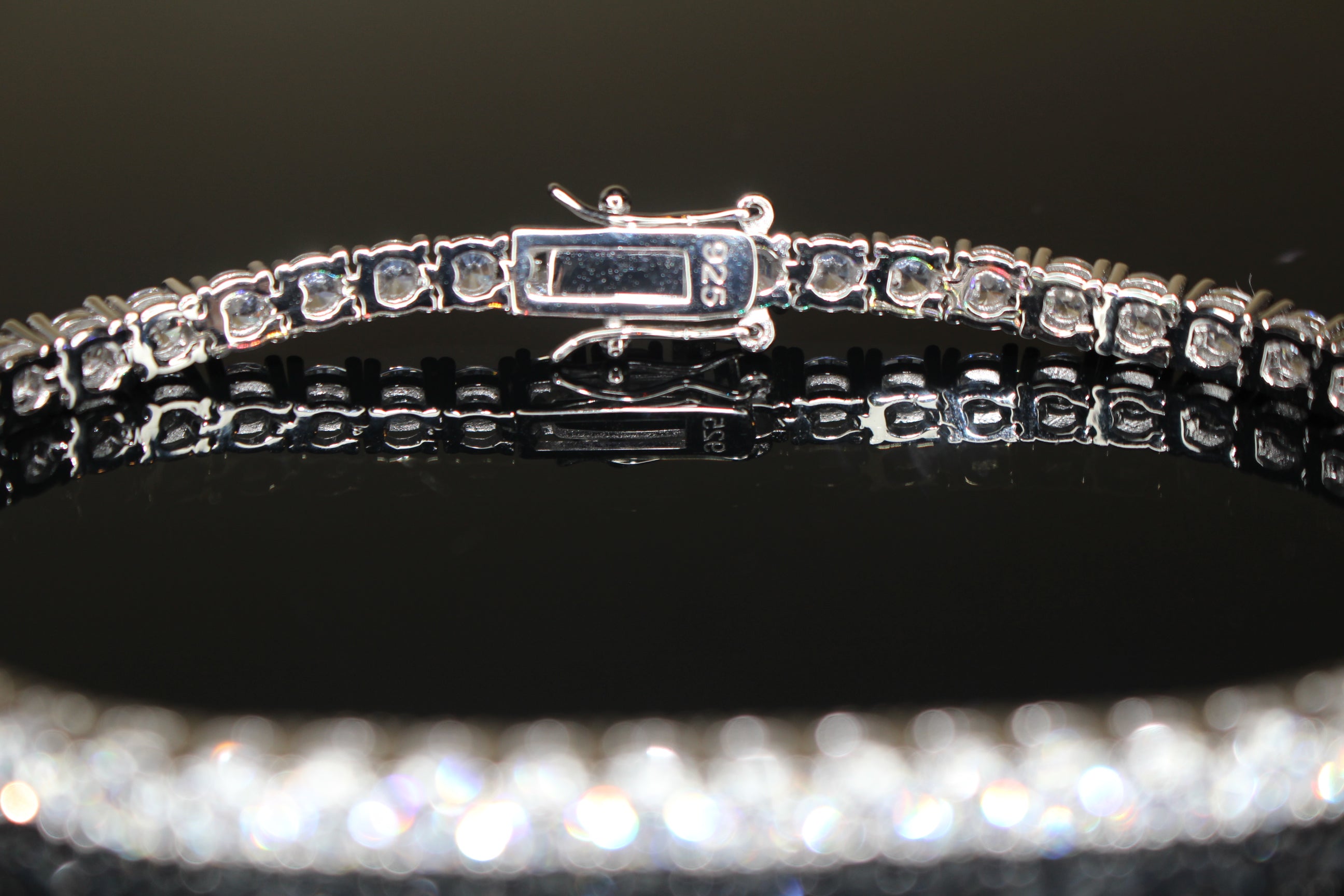 4mm Tennis 925 Sterling Silver Bracelet 14.6ct Lab Sim VVS1 Diamond
