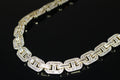 14mm Mariner Chain 82ct BAGUETTE Lab Sim VVS1 Diamond - GOLD
