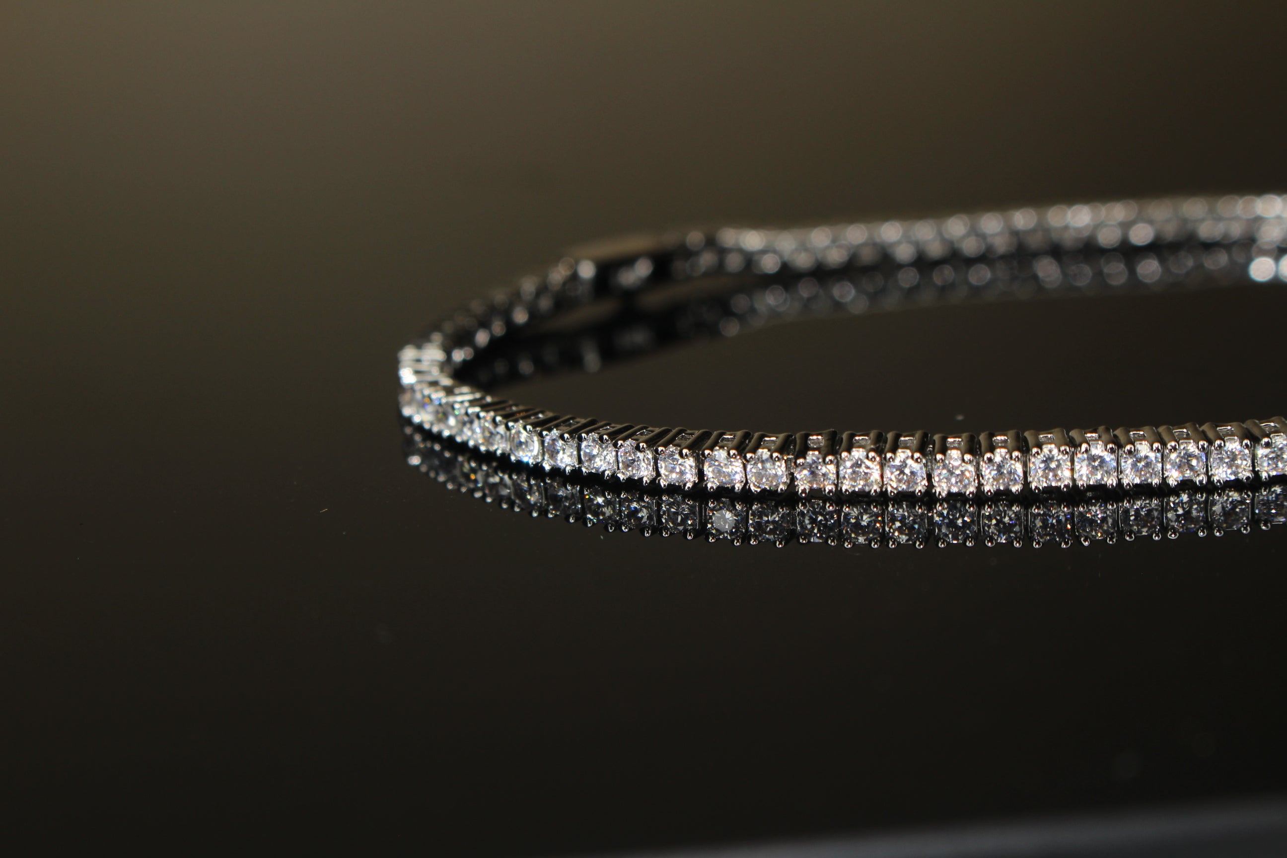2mm Tennis Bracelet 6.2ct Lab Sim VVS1 Diamonds