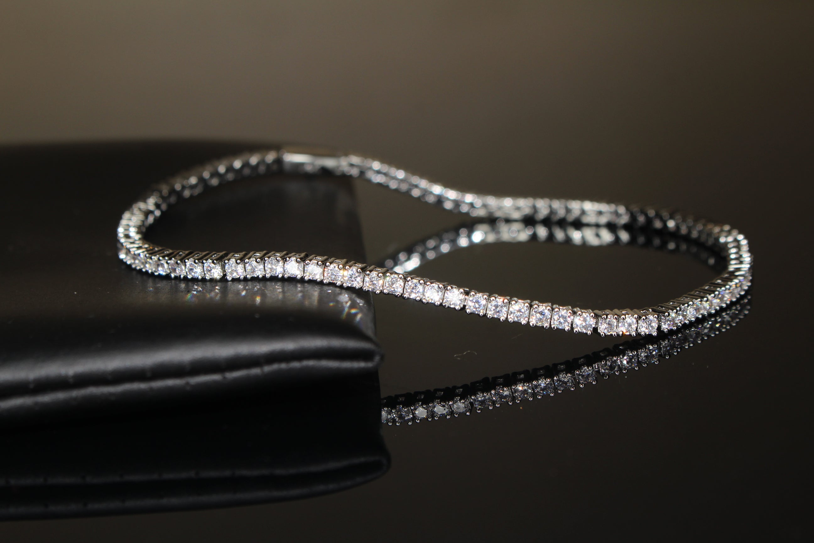 2mm Tennis Bracelet 6.2ct Lab Sim VVS1 Diamonds