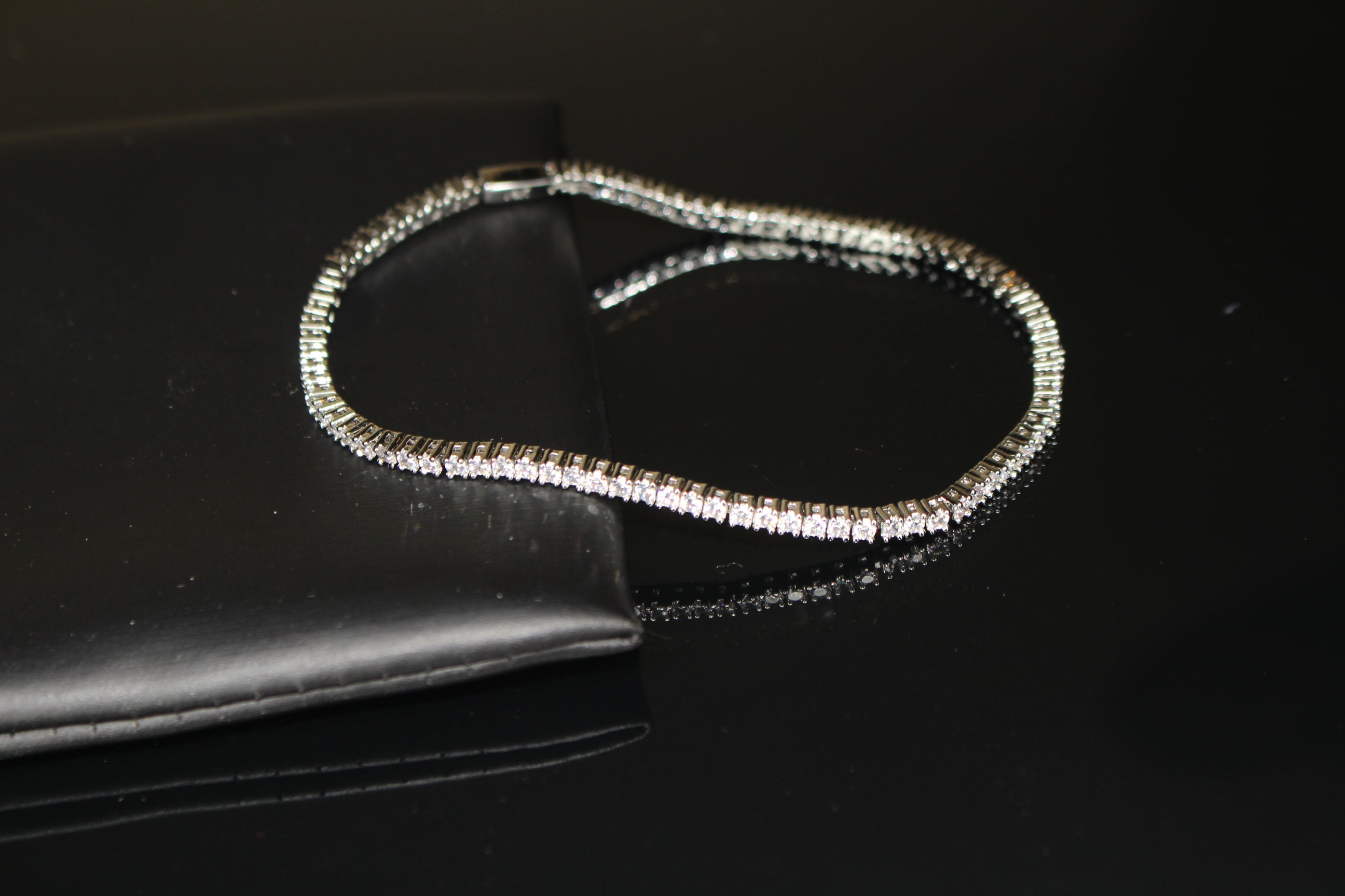 2mm Tennis Bracelet 6.2ct Lab Sim VVS1 Diamonds