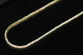 2mm Tennis Chain 10.6ct Lab Sim VVS1 Diamond Necklace - GOLD