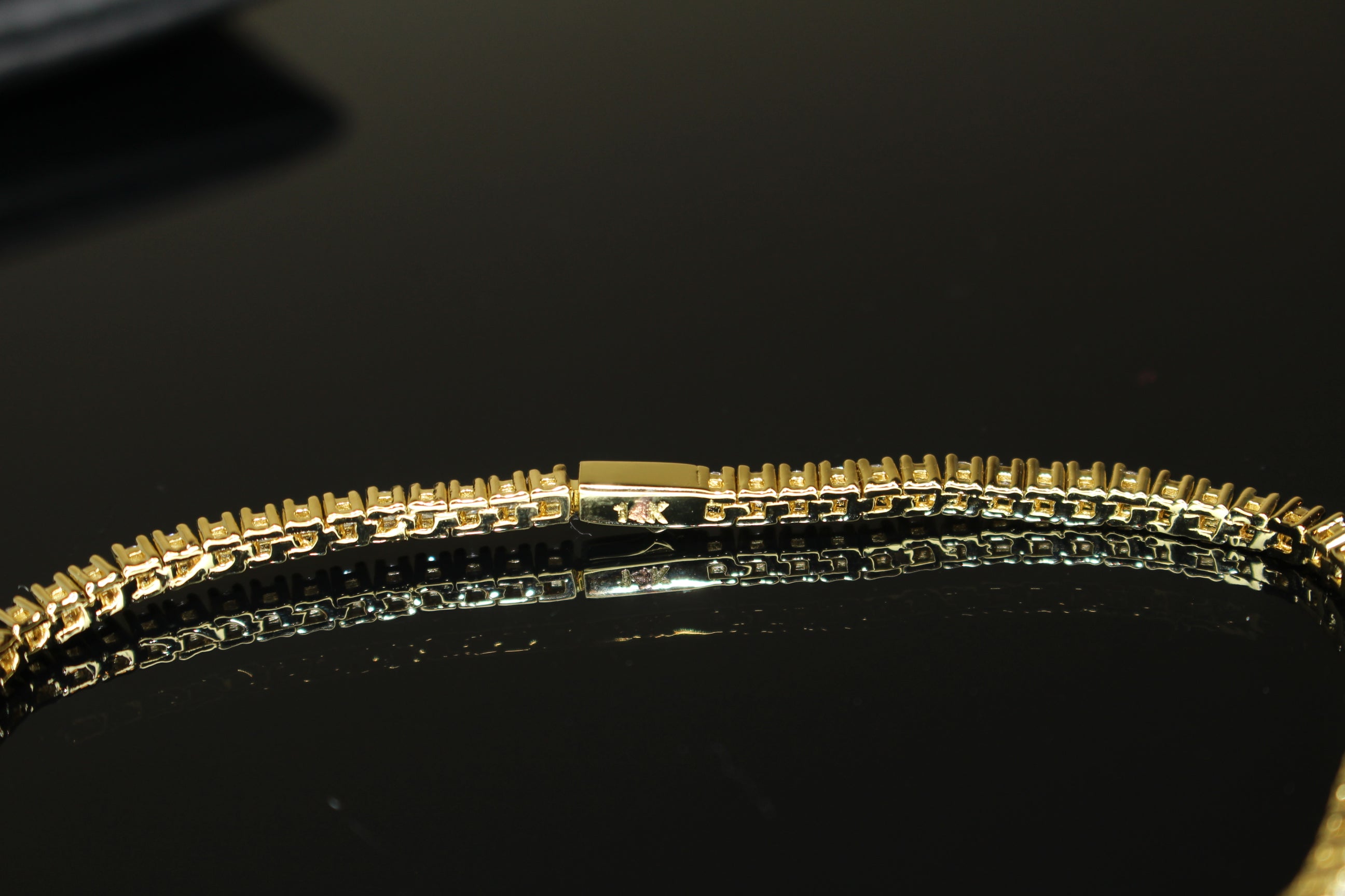 2mm Tennis Bracelet 6.2ct Lab Sim VVS1 Diamonds - GOLD