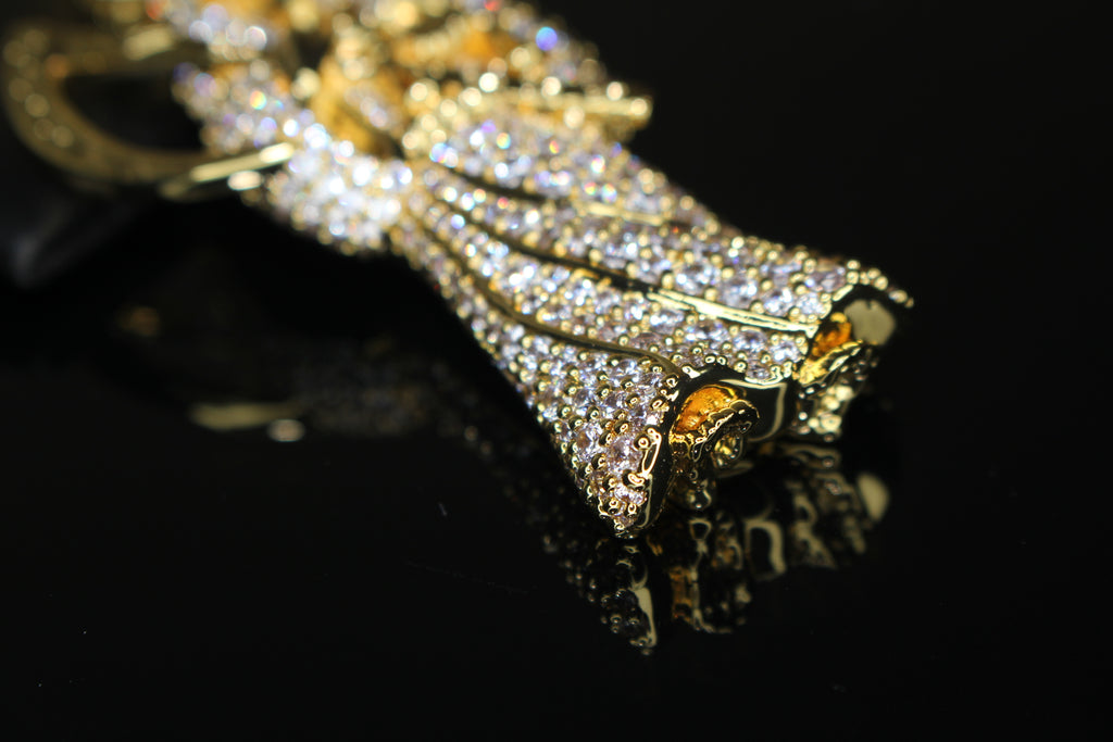 XL Santa Muerte 5.2ct Lab VVS1 Simulated Diamond Pendant