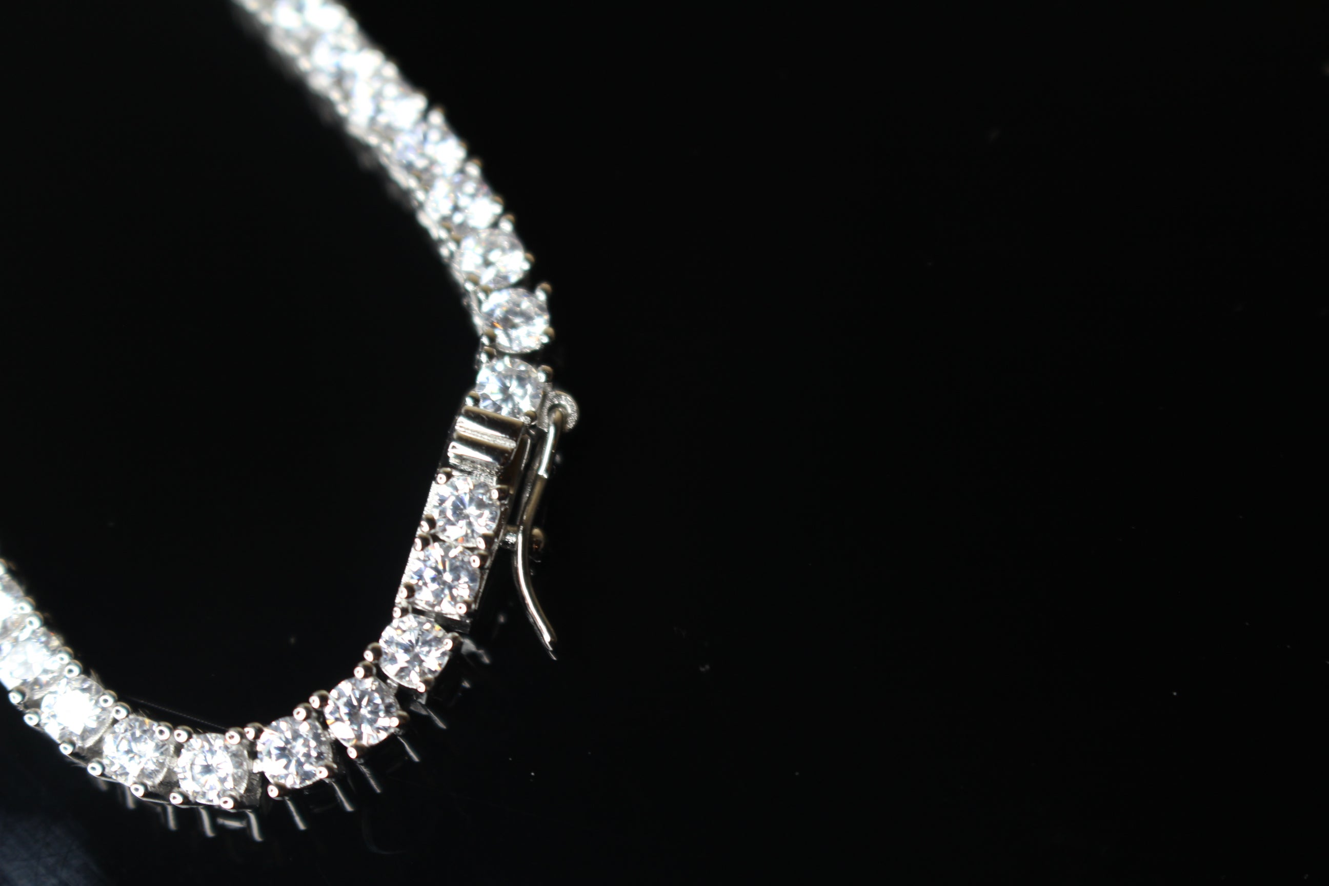 3mm Tennis Chain 60ct Lab Sim VVS1 Diamond Necklace - 925 STERLING SILVER