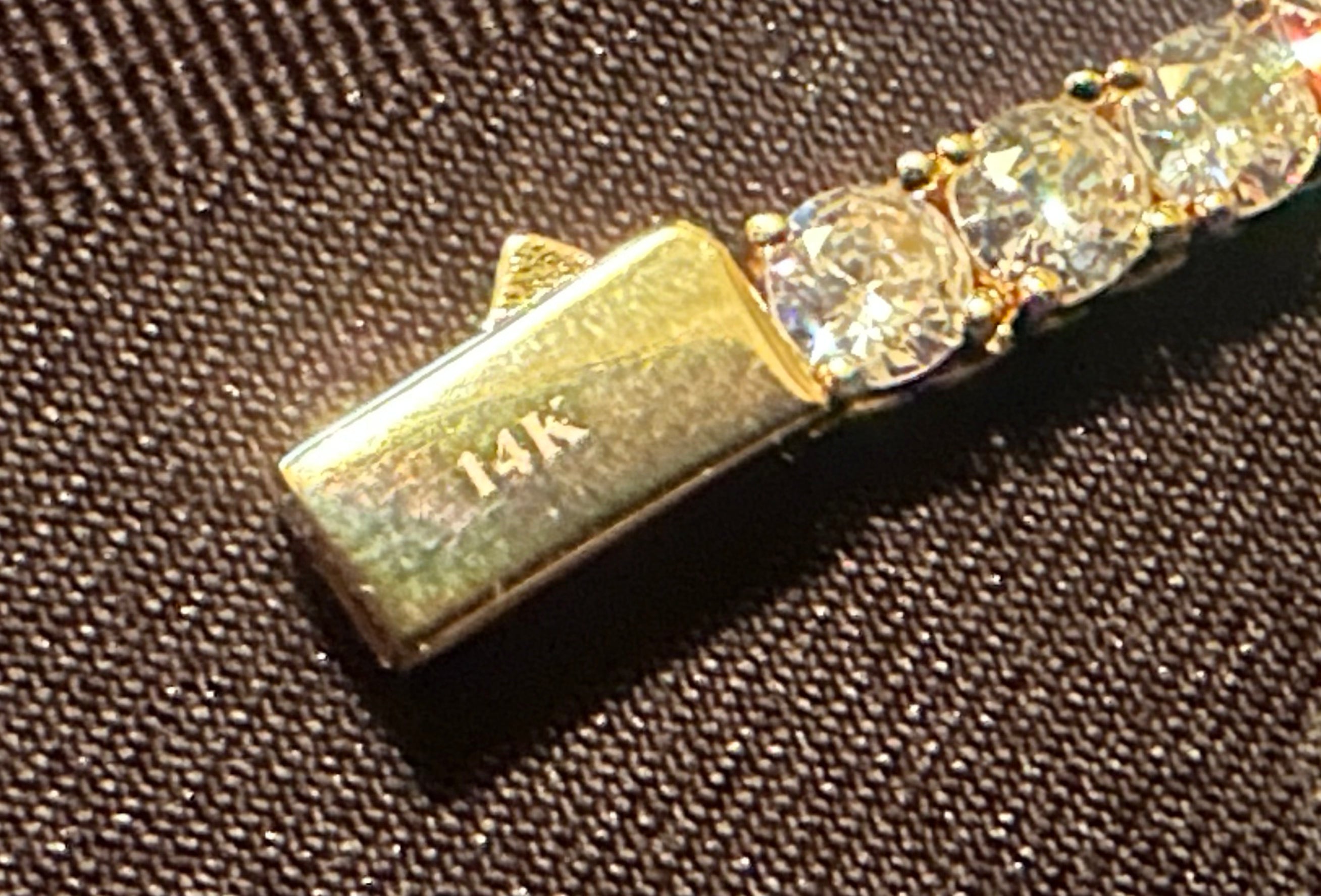 4mm Tennis Chain 70ct Lab Sim VVS1 Diamond Necklace - Gold