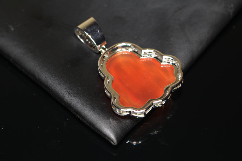 Happy Buddha PEACH 4.2ct Lab VVS1 Sim Diamond Pendant