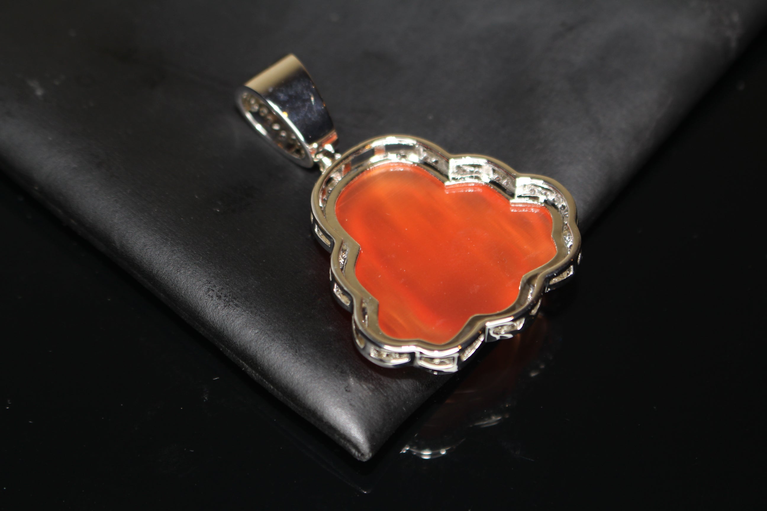 Happy Buddha PEACH 4.2ct Lab VVS1 Sim Diamond Pendant