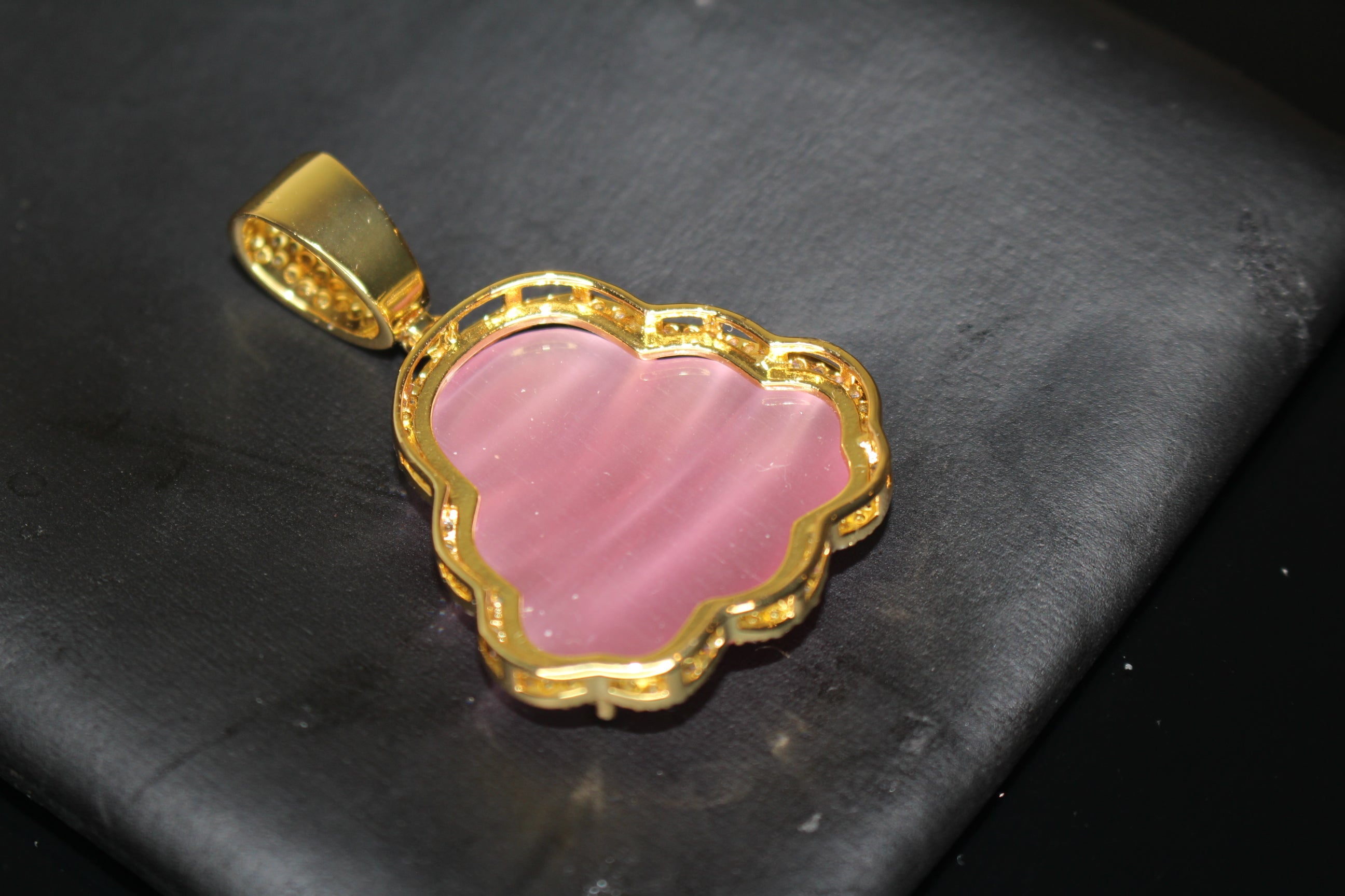 Happy Buddha PINK 4.2ct Lab VVS1 Sim Diamond Pendant