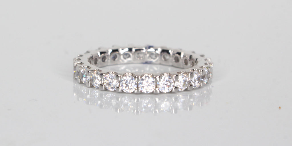 Tennis ETERNITY Wedding Engagement Wedding 3.6ct Lab Sim VVS1 Diamond Ring - 925 Sterling Silver (Copy)