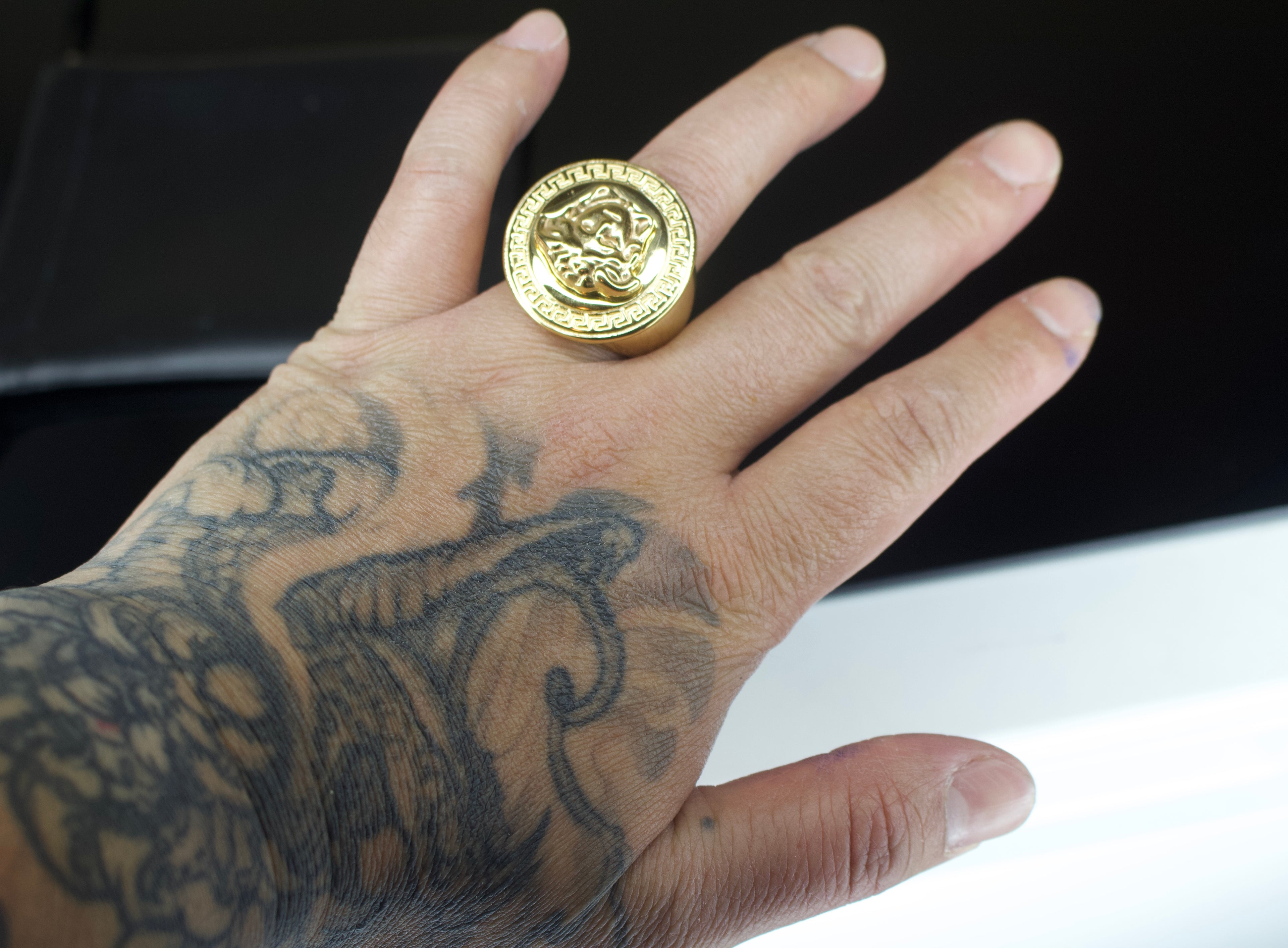 XXL Medusa MASSIVE Statement Piece Ring Ultra Heavy- Gold