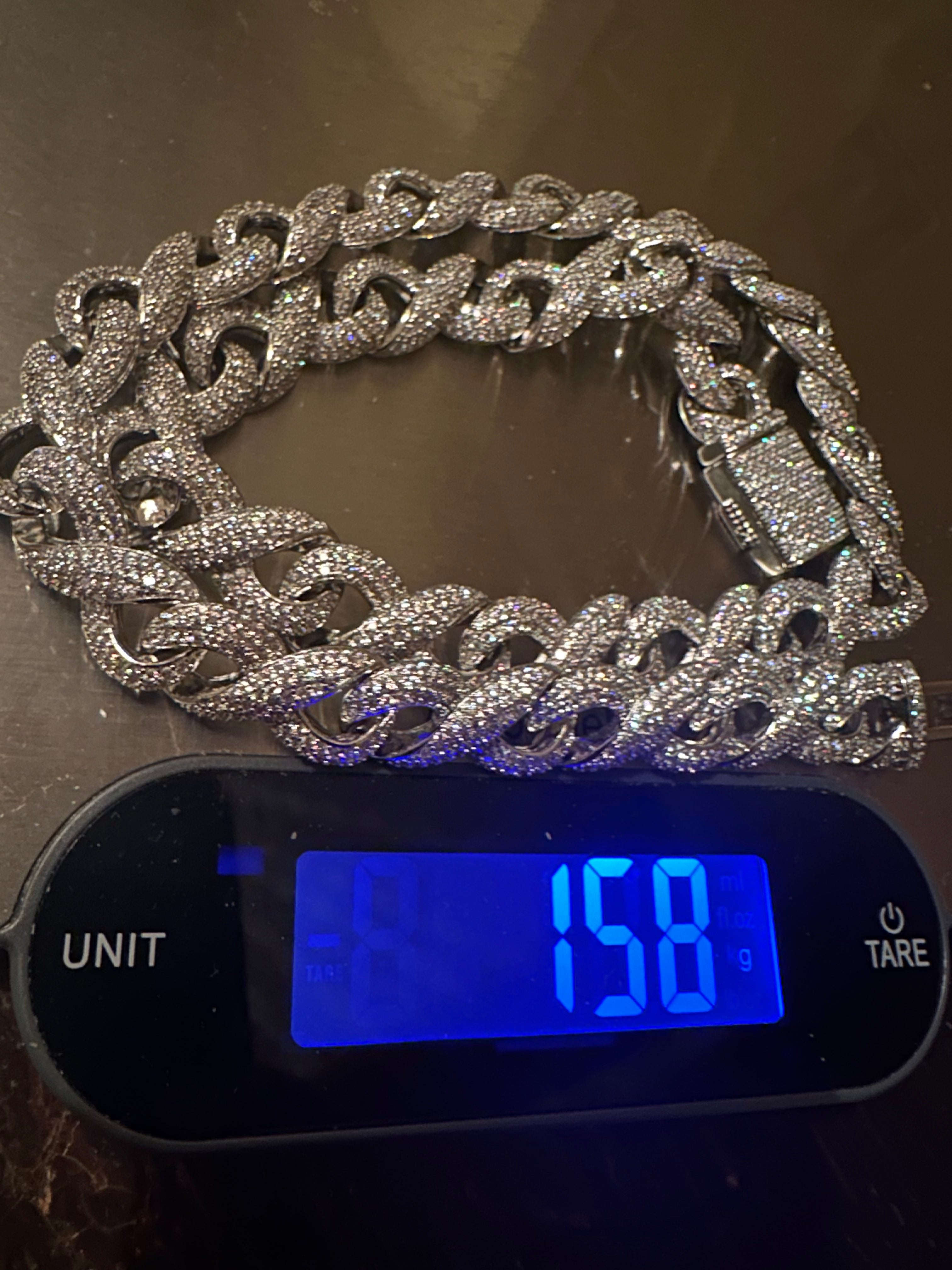 14mm INFINITY 60ctw Lab Sim VVS1 Diamonds Necklace