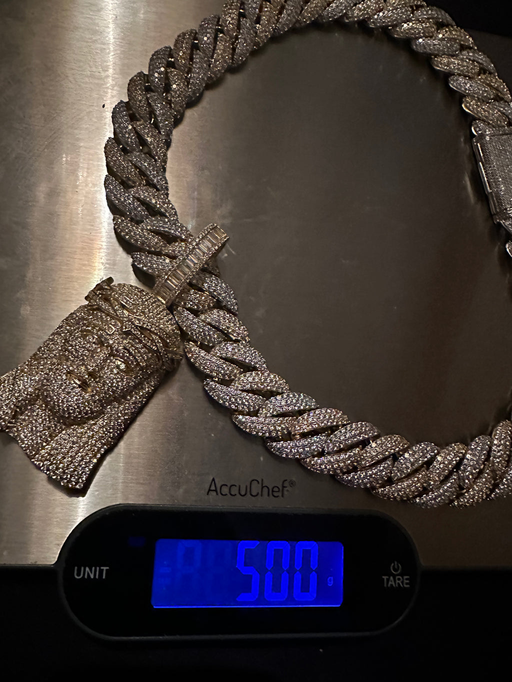 XXL JESUS Pendant Cuban Miami 22mm 144.6ctw Lab Sim Diamond Necklace - 2TONE GOLD