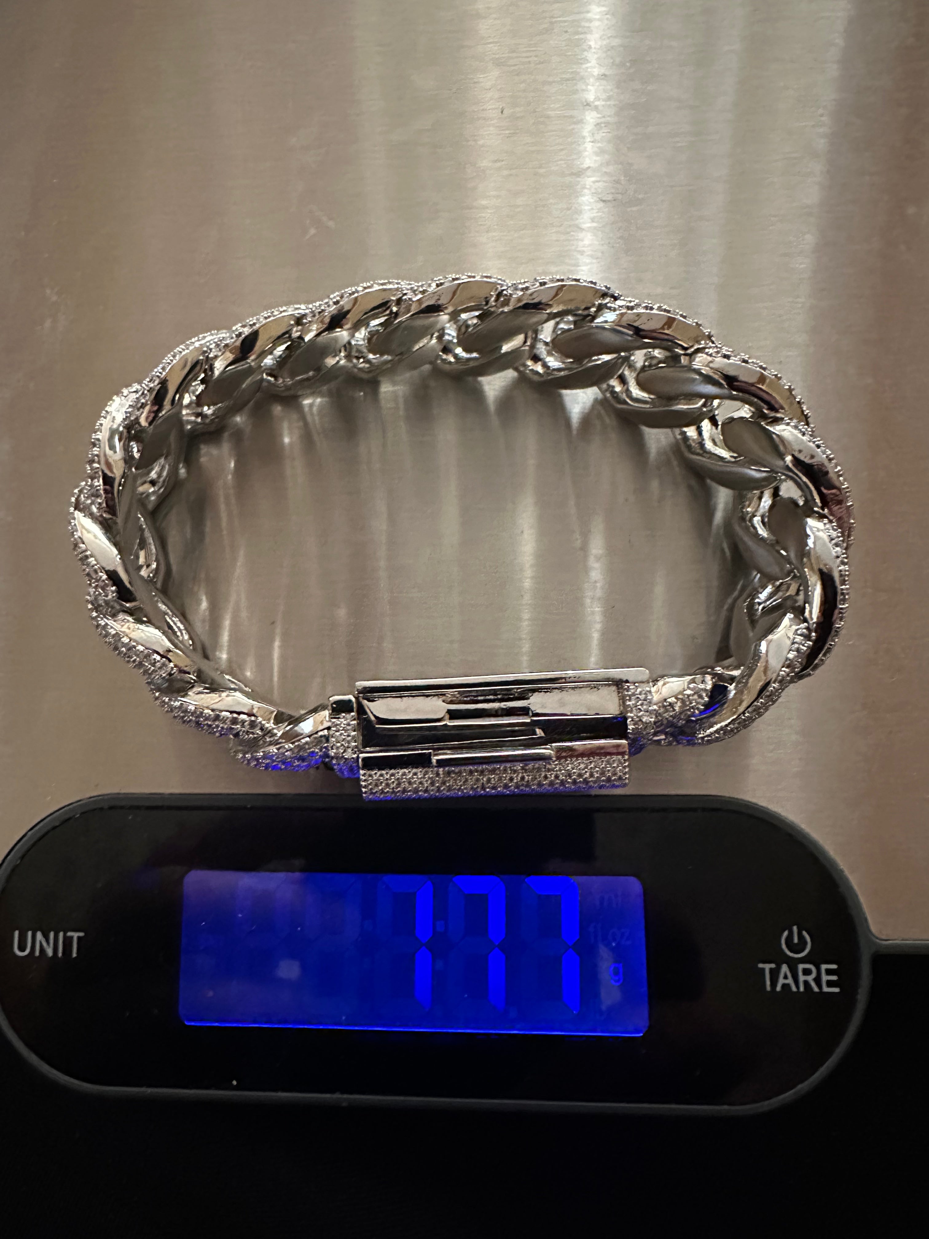 22mm XXL Cuban Miami 44.6ctw Lab Sim VVS1 Diamonds Bracelet