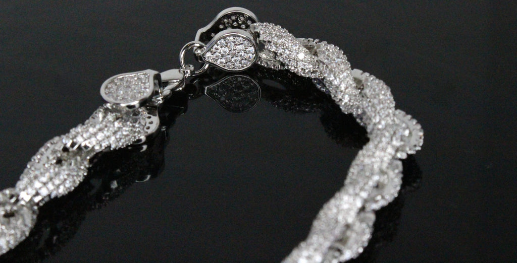 8mm Rope Chain 36ctw Lab Sim VVS1 Diamond Necklace