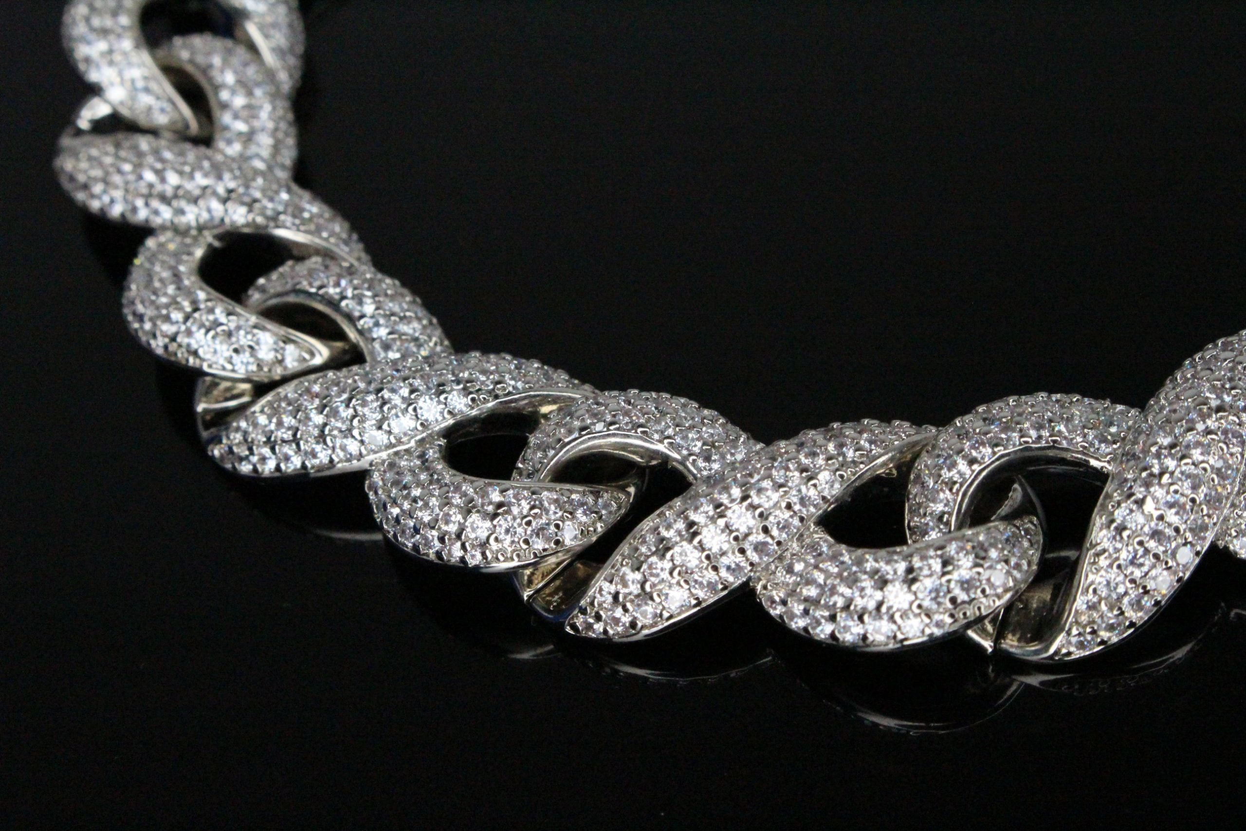 14mm INFINITY 60ctw Lab Sim VVS1 Diamonds Necklace