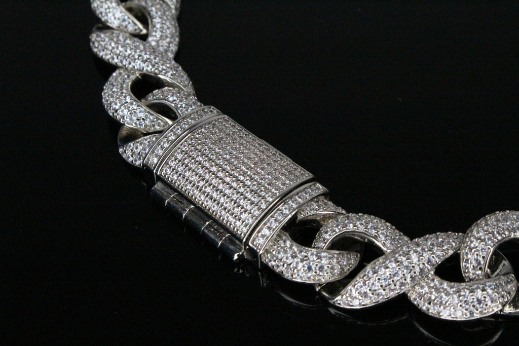 14mm INFINITY 60ctw Lab Sim VVS1 Diamonds Necklace