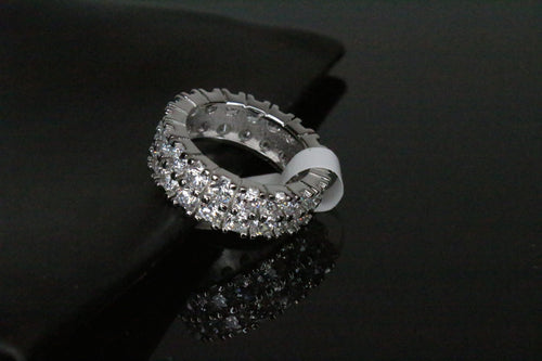 10mm Tennis ETERNITY Wedding Engagement  Wedding 5ct Lab Sim VVS1 Diamond Ring - 925 Sterling Silver