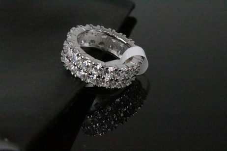 10mm Tennis ETERNITY Wedding Engagement  Wedding 5ct Lab Sim VVS1 Diamond Ring - 925 Sterling Silver