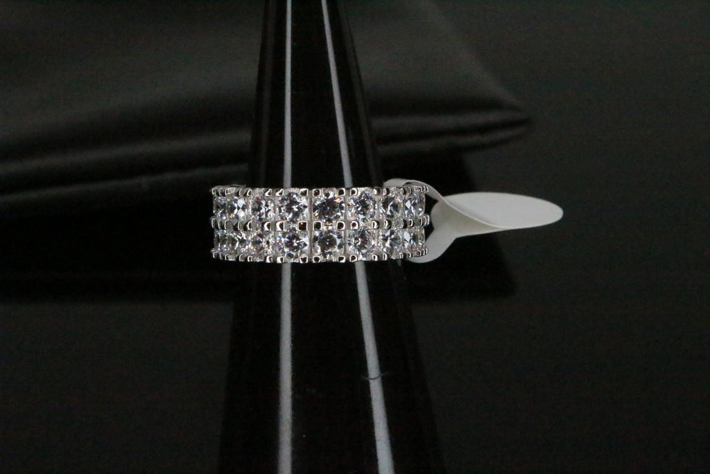 10mm Tennis ETERNITY Wedding Engagement  Wedding 5ct Lab Sim VVS1 Diamond Ring - 925 Sterling Silver