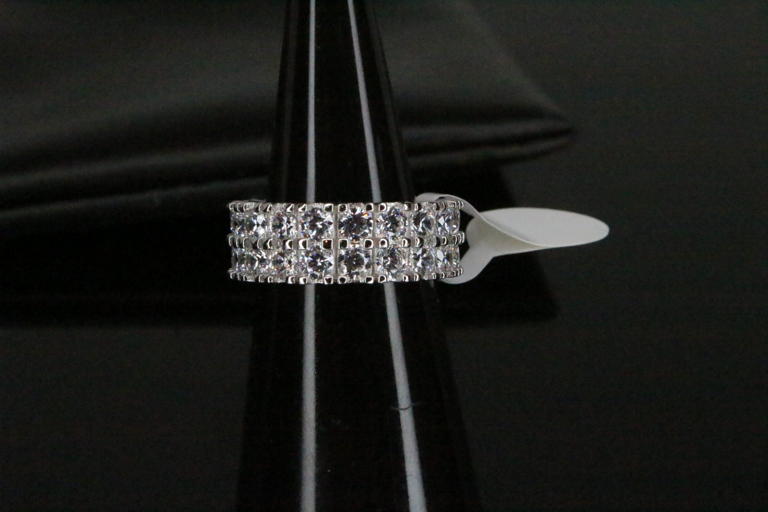 10mm Tennis ETERNITY Wedding Engagement  Wedding 5ct Lab Sim VVS1 Diamond Ring - 925 Sterling Silver