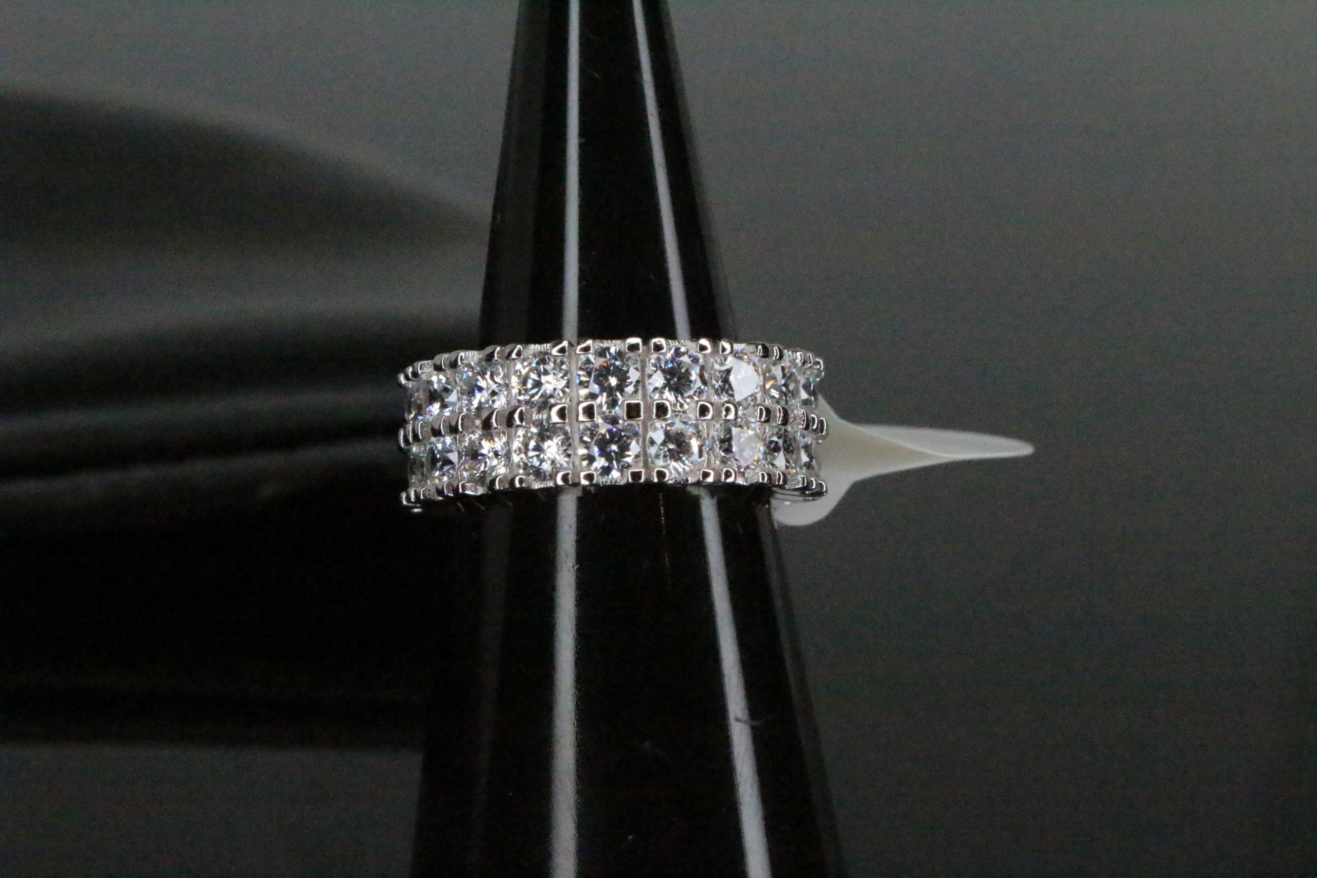 10mm Tennis ETERNITY Wedding Engagement  Wedding 5ct Lab Sim VVS1 Diamond Ring - 925 Sterling Silver