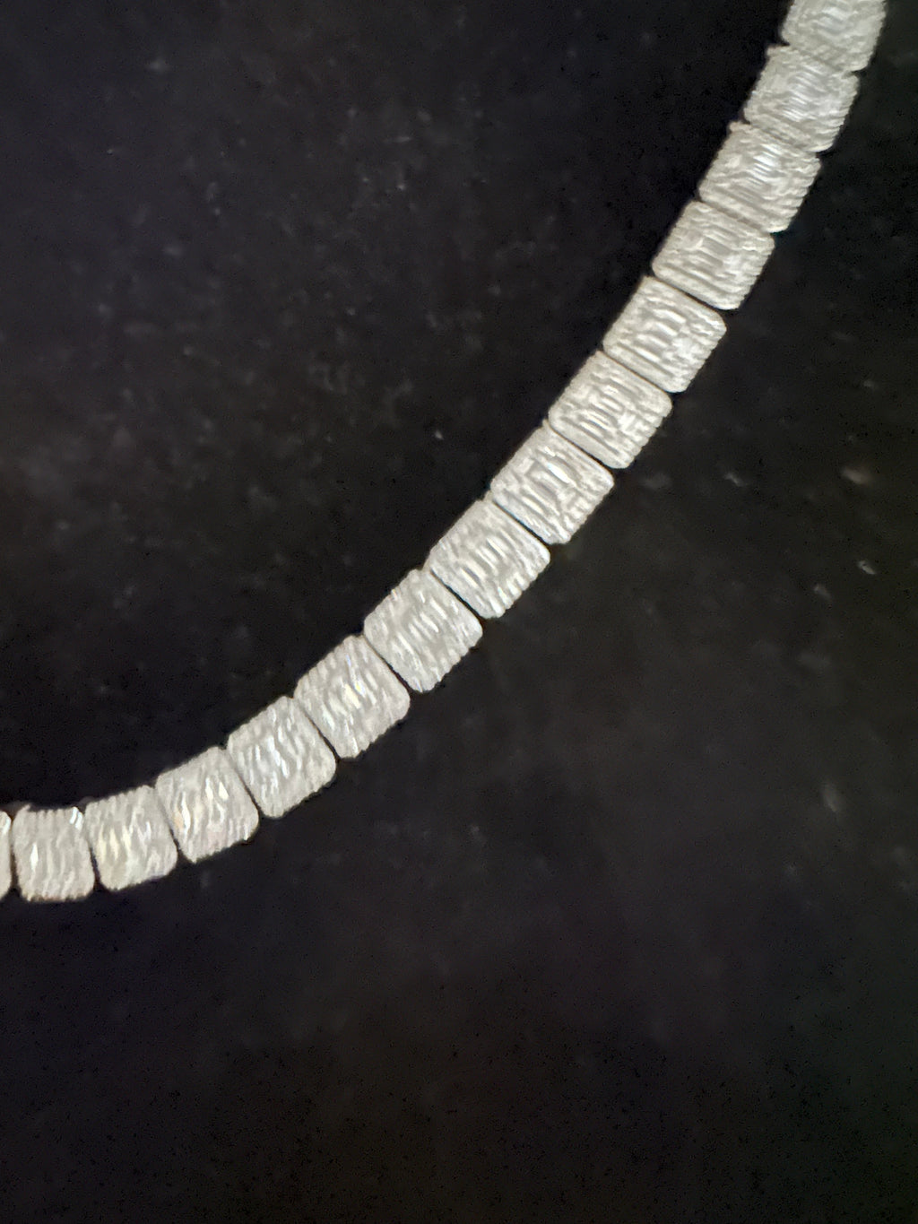 10mm Baguette Square Cushion-Cut Tennis Chain 124.6ct Lab Sim VVS1 Diamond Necklace