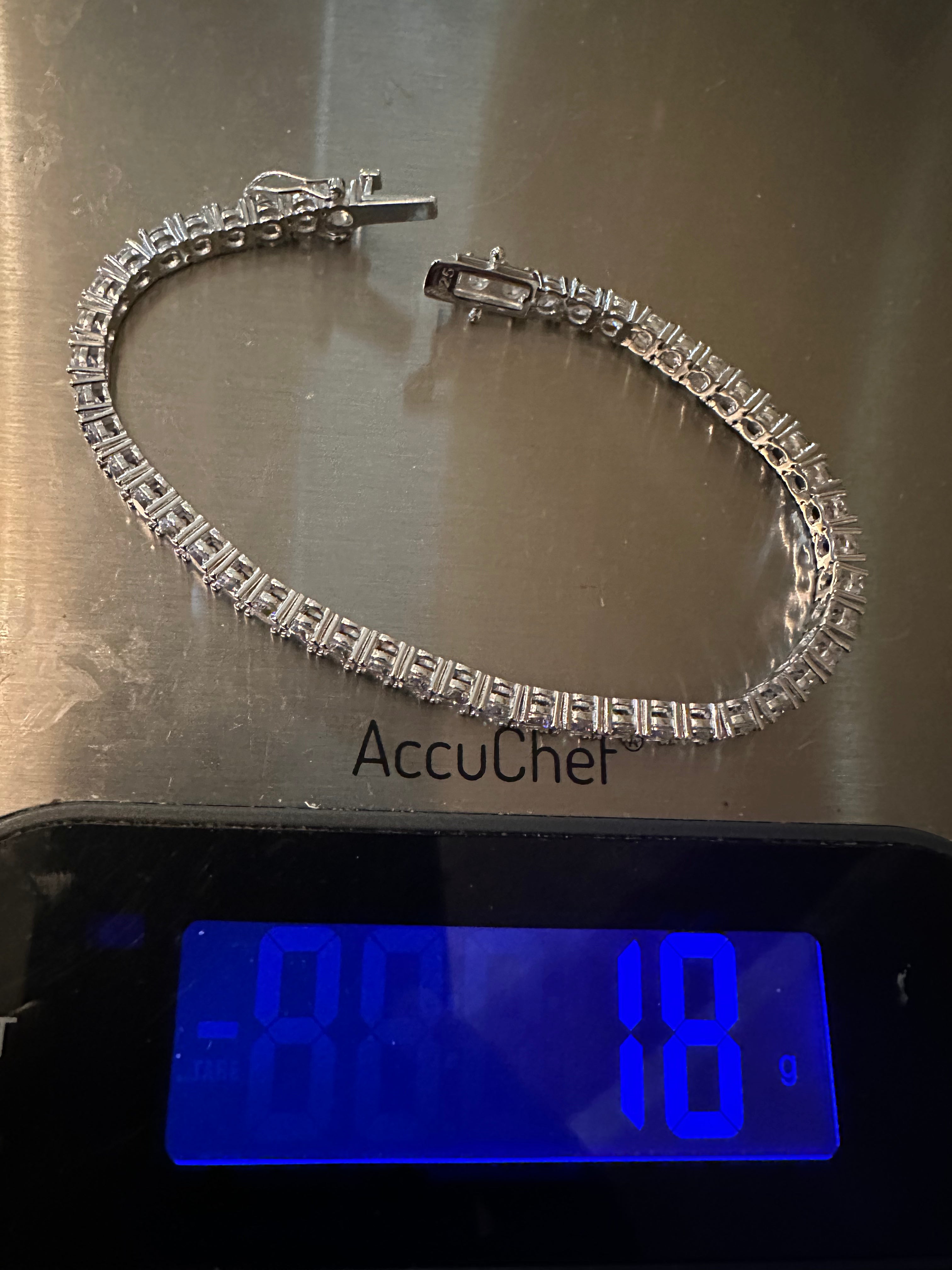 4mm Tennis 925 Sterling Silver Bracelet 14.6ct Lab Sim VVS1 Diamond