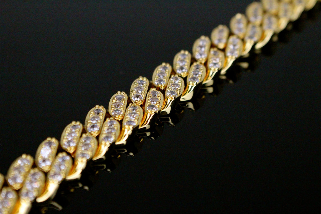12mm Cuban Miami 62.8ctw Lab Sim VVS1 Diamonds Necklace - Gold
