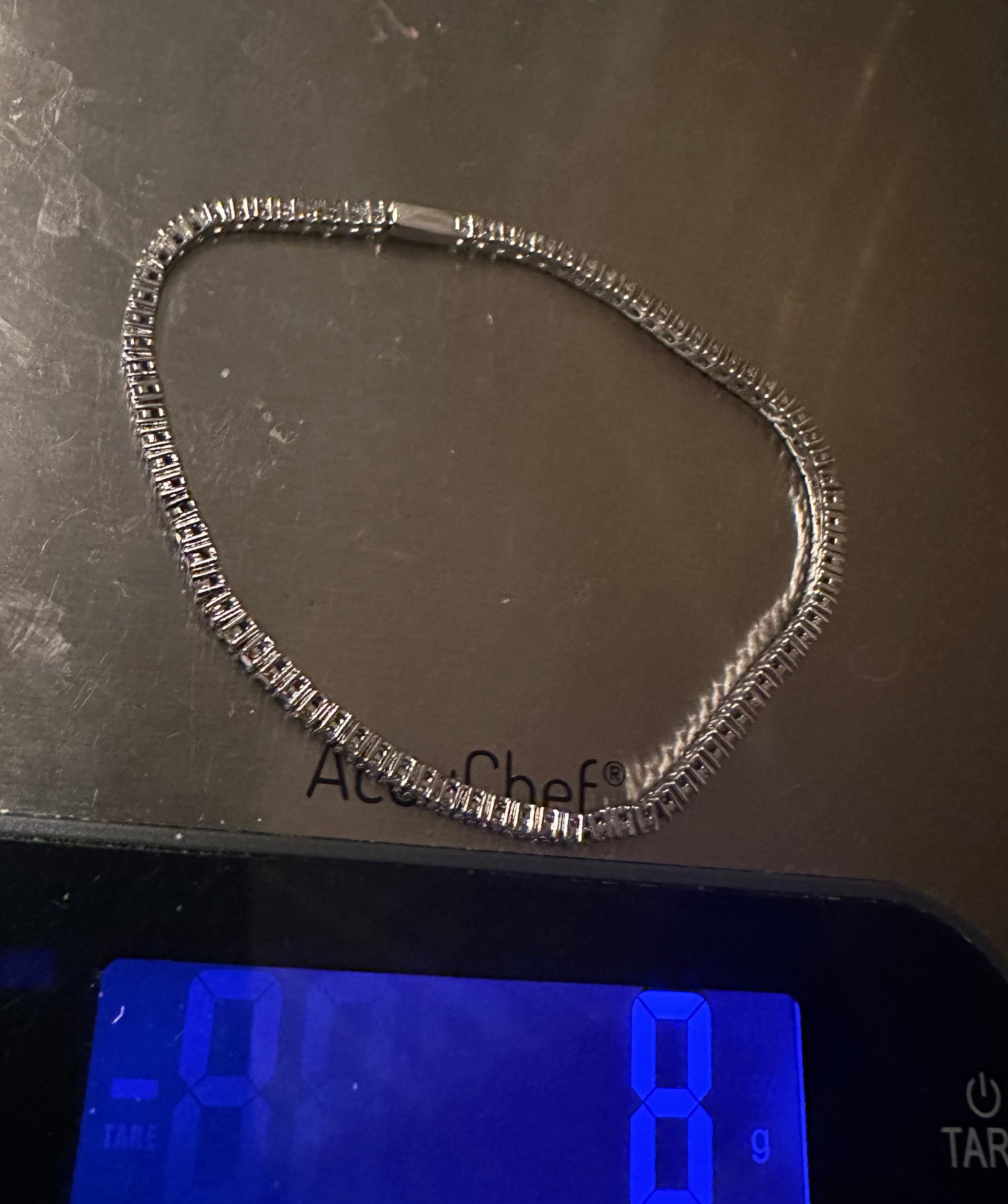 2mm Tennis Bracelet 6.2ct Lab Sim VVS1 Diamonds