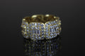 10mm Baguette 4.2ct Lab VVS1 Sim Diamond Ring Gold