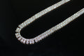 10mm Double Row Tennis Chain 182ct Lab Sim VVS1 Diamond Necklace - Rose Gold